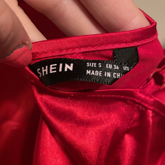 SHEIN Red Satin Dress Women’s size Small - Picture 3 of 3